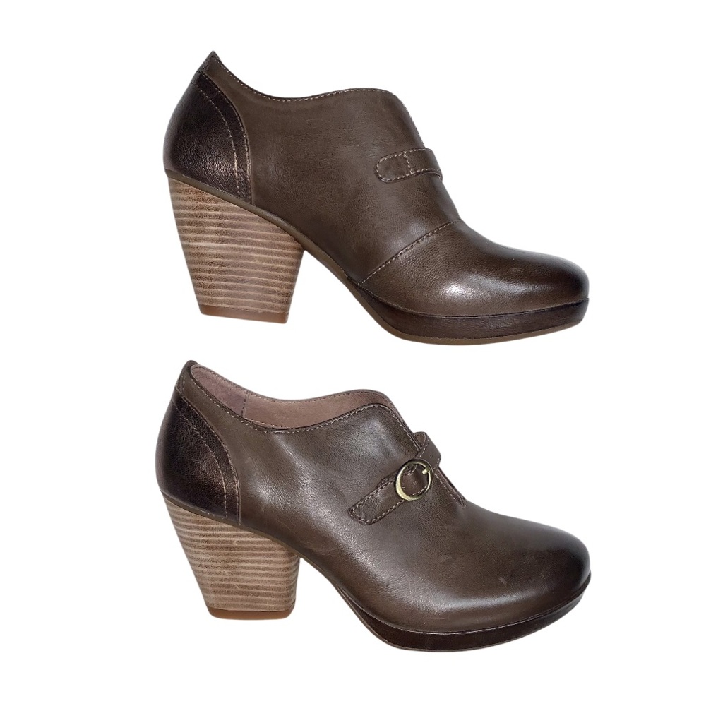 🆕 * RARE * Dansko Marbella Brown Ankle Bootie Shootie Shoe Copper Heel Back